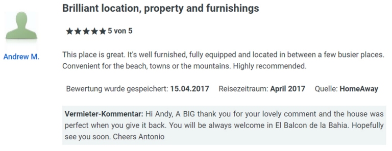 Holiday Rental Estepona Bah�a del Mar G�stebuch