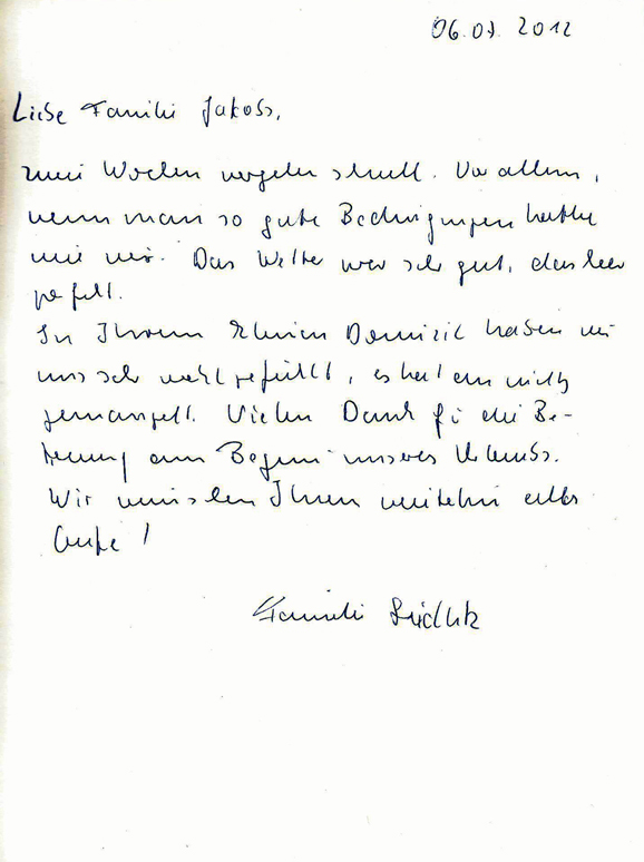 Casa Las Florers G�stebucheintrag