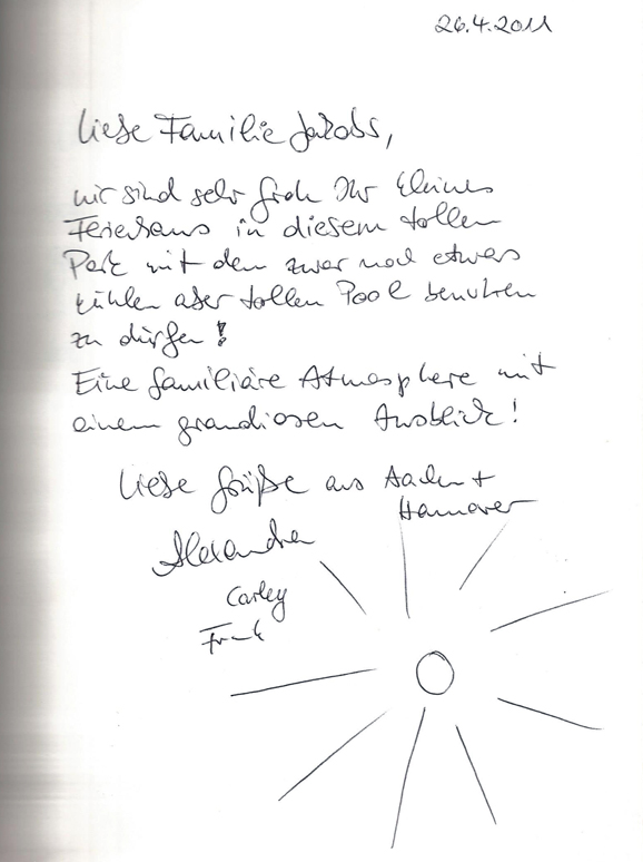 Casa Las Florers G�stebucheintrag